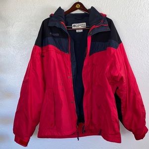 Columbia zip in fleece lined snow jacket